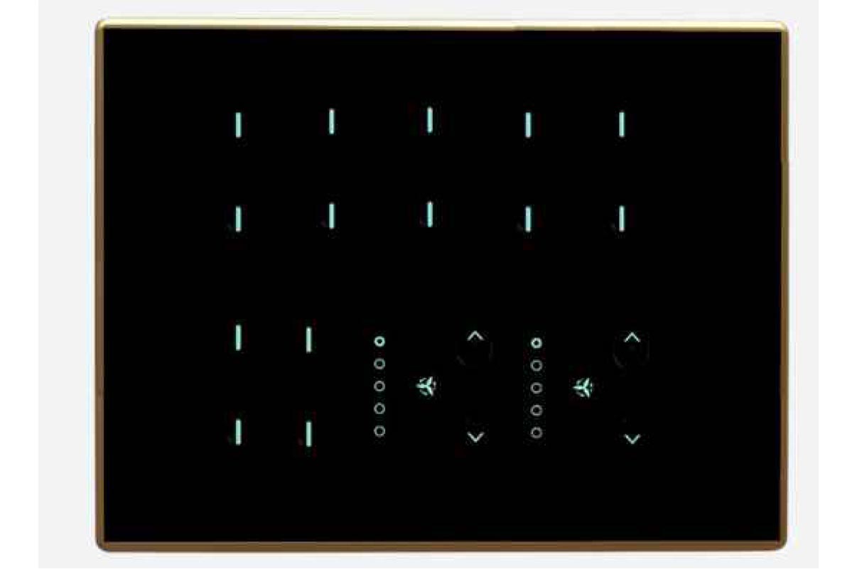 Full Glass Touch 14 Switch (2-25A) 2 Fam