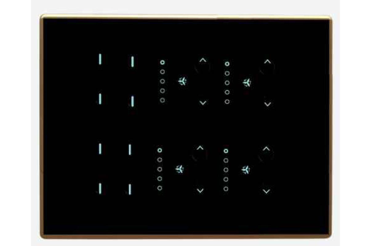 Full Glass Touch 8 Swith 4 Fan