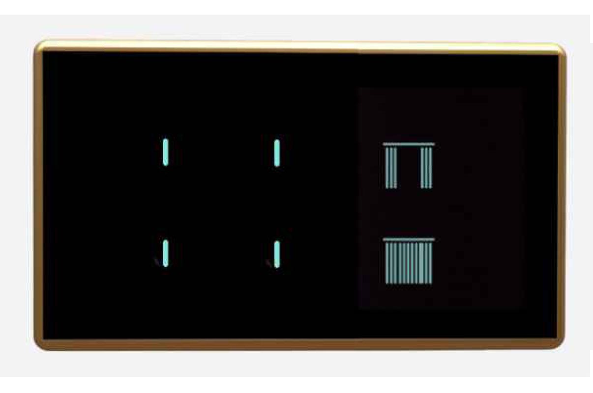 Full Glass Touch 6 Switch (1-25A) 1 Curtain