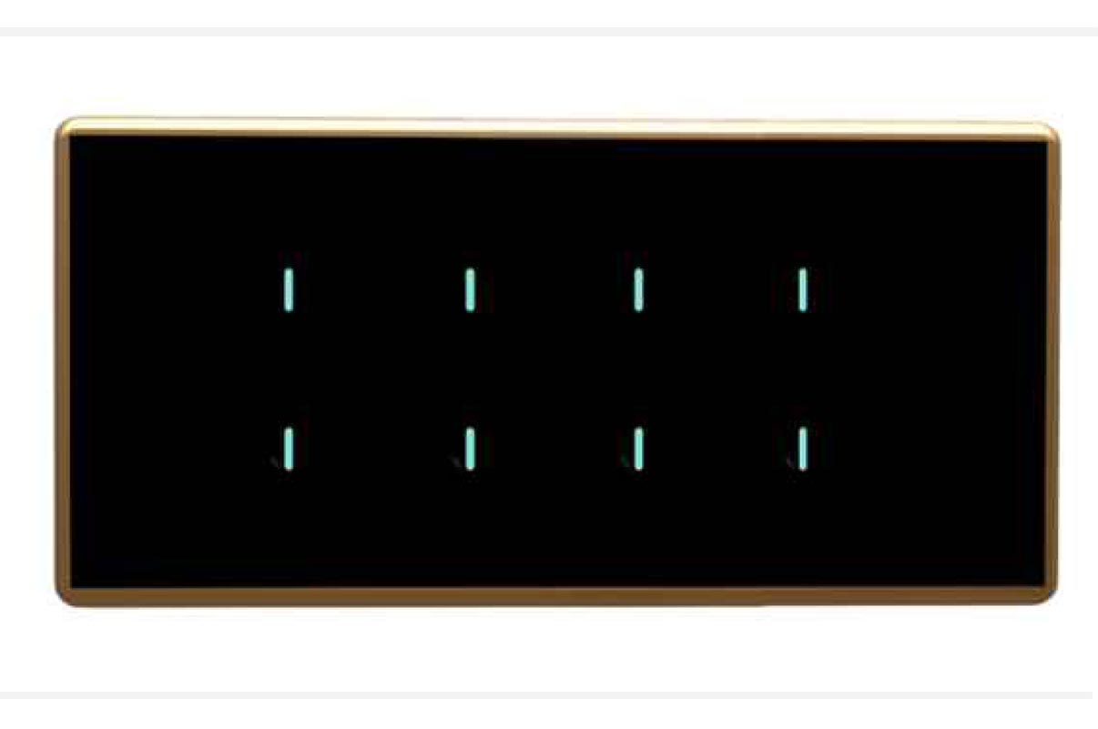 Full Glass Touch 8 Switch (2-25A) 1 Curtain