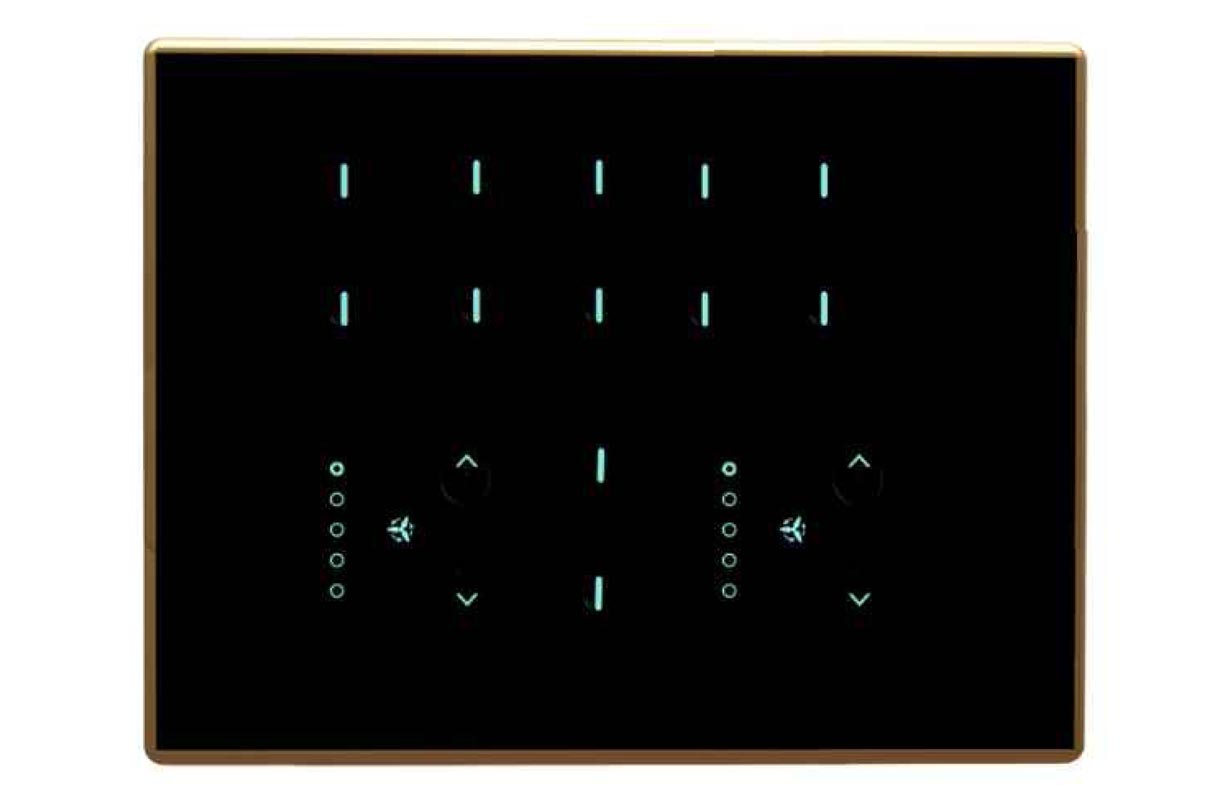Full Glass Touch 12 Switch (2-25A) 2 Socket (2-10A)